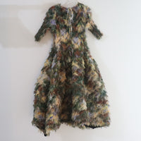 ＜EXCLUSIVE＞JULIA HEUER  KNOX PLEATED FURRY DRESS IN AMBER INGRID