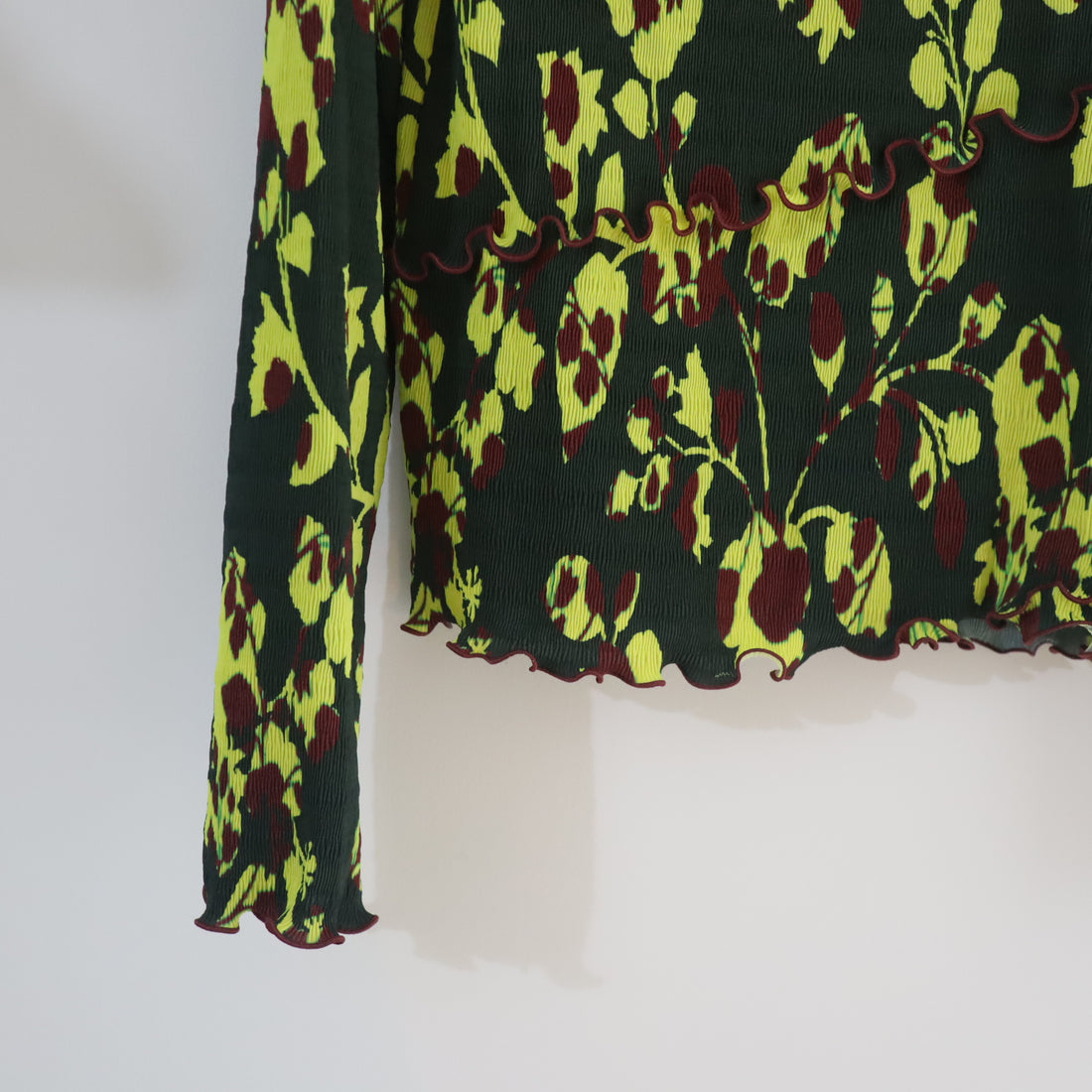 JULIA HEUER  KARL SMOCK PLEATED TOP IN ELECTRIC INGRID