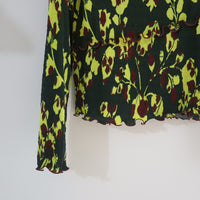 JULIA HEUER  KARL SMOCK PLEATED TOP IN ELECTRIC INGRID