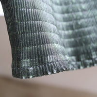 JULIA HEUER  JUNE SMOCK PLEATED TOP IN MOSS METALLIC