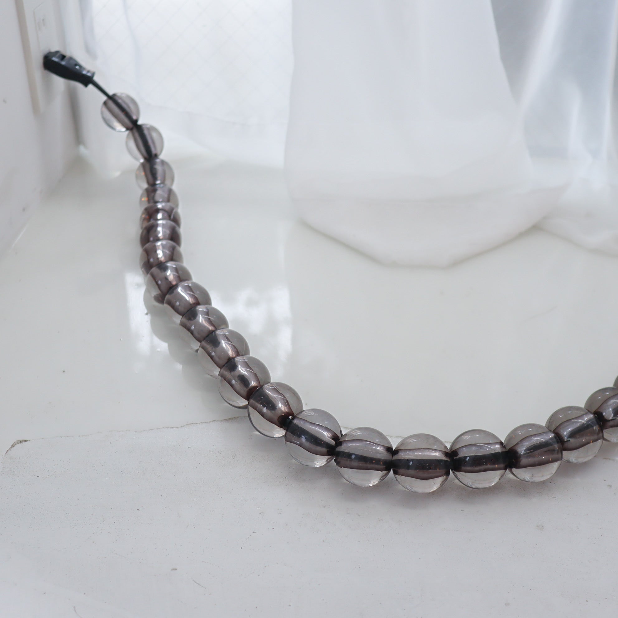BLESS CABLE JEWELRY SYNTHETIC BLACK CLEAR – GIGINA