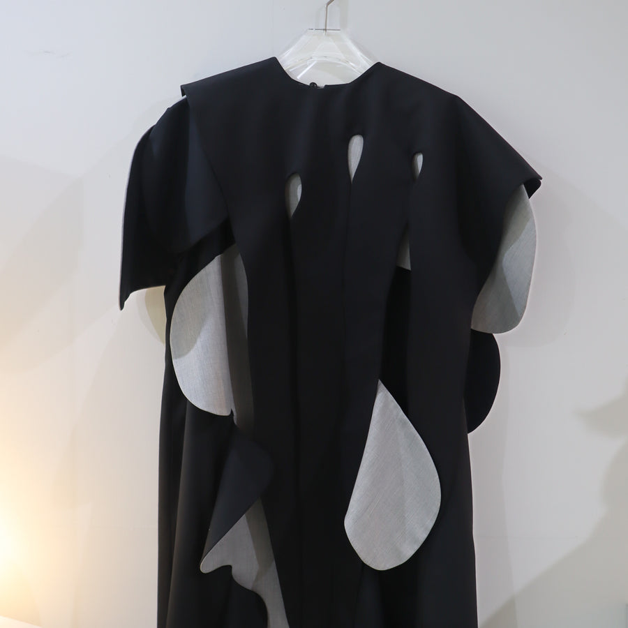 CONSTANZIA YURASHKOLT GRAY & BLACK DRESS