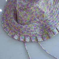 NATSUMI OSAWA   FLORAL  PLEATED HAT LAVENDER