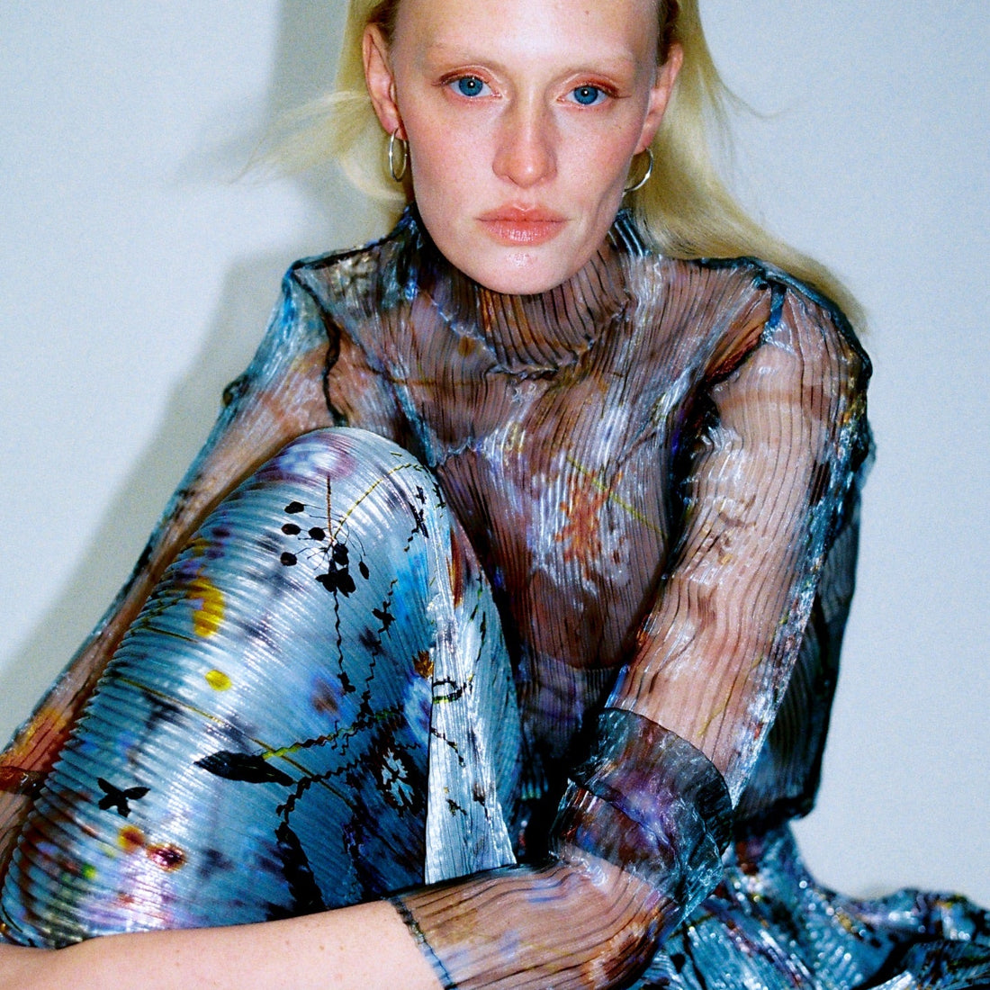 JULIA HEUER  LEE PLEATED TOP TRANSPARENT