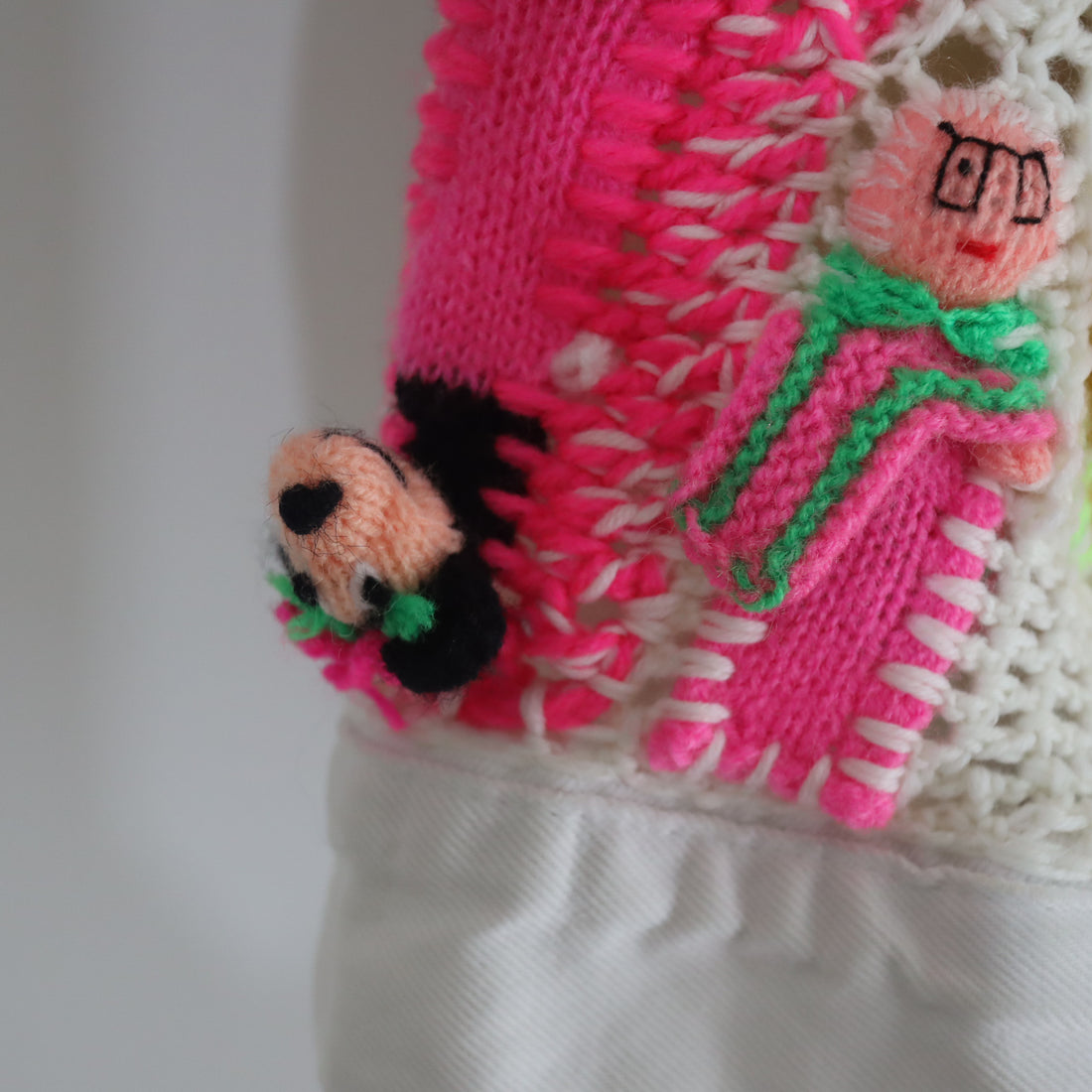 LOU DE BÈTOLY  KNITTED DOLLS JACKET WHITE