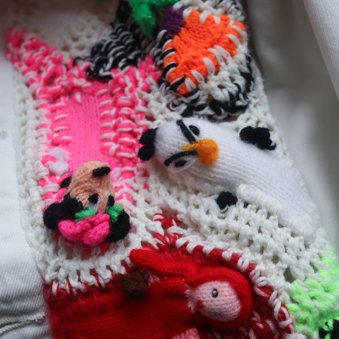 LOU DE BÈTOLY  KNITTED DOLLS JACKET WHITE