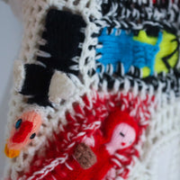 LOU DE BÈTOLY  KNITTED DOLLS JACKET WHITE