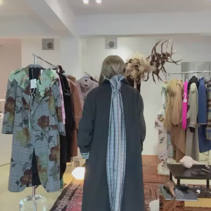 ANIGIGFINEST MATERIALS COAT “C” CHARCOAL GREY