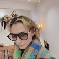 ANIGIG  MOLDING GLASSES DARK BROWN×GRAY