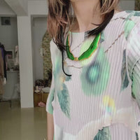 JULIA HEUER  UMA HANDPLEATED DRESS IN EDWARD