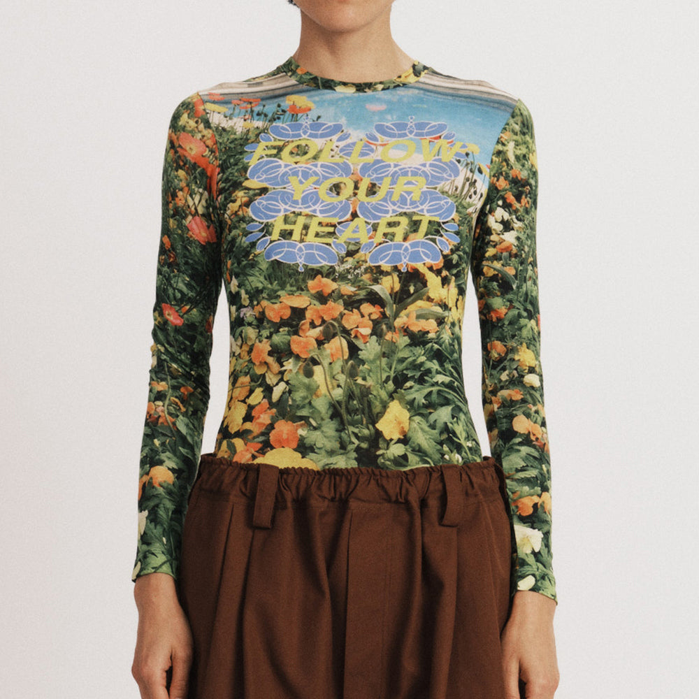 MERYLL ROGGE   FITTED T-SHIRT WITH LONG SLEEVES