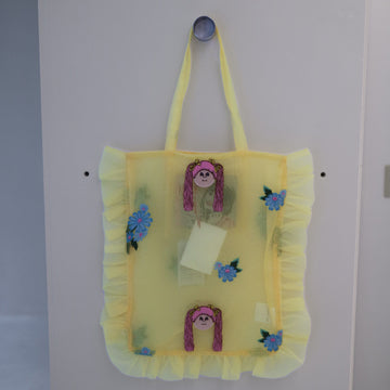 JENNY FAX  FRILL TULLE TOTE YELLOW