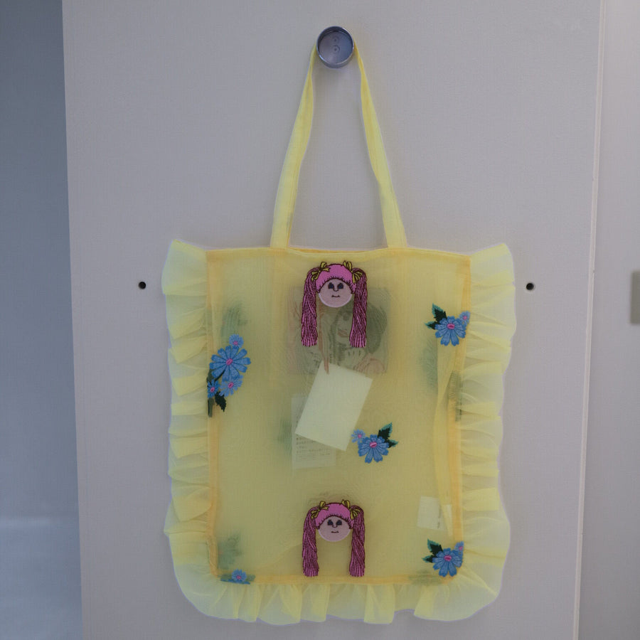JENNY FAXFRILL TULLE TOTE YELLOW