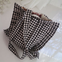 THE MAGPIE AND THE WARDROBE  BLACK GINGHAM TOTE