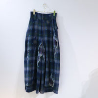 MIKIOSAKABE  WALL PAPER WIDE PANTS NAVY CHECK